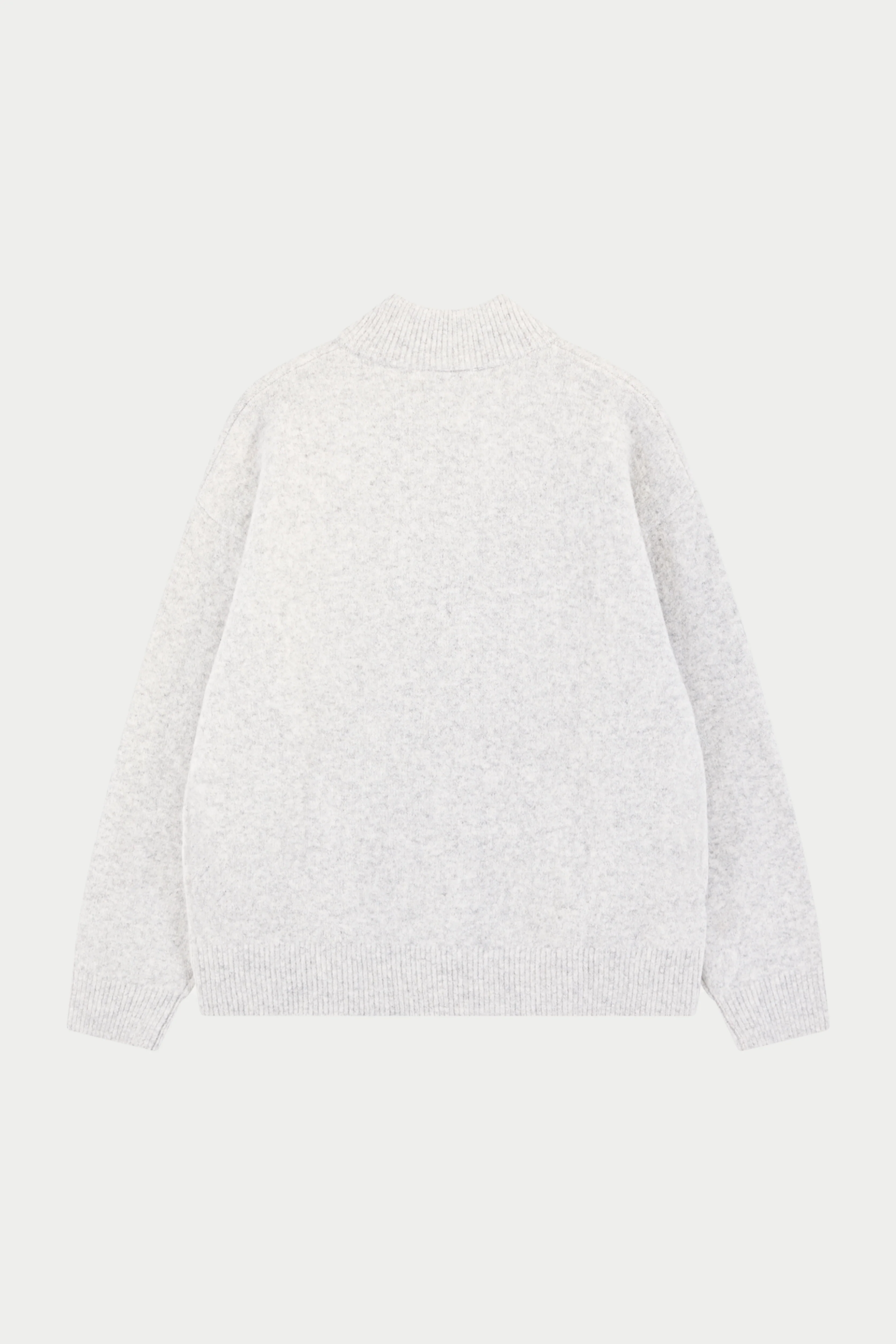 MONOGRAM FLUFFY KNIT ZIP THROUGH - GREY MARL - Image 9