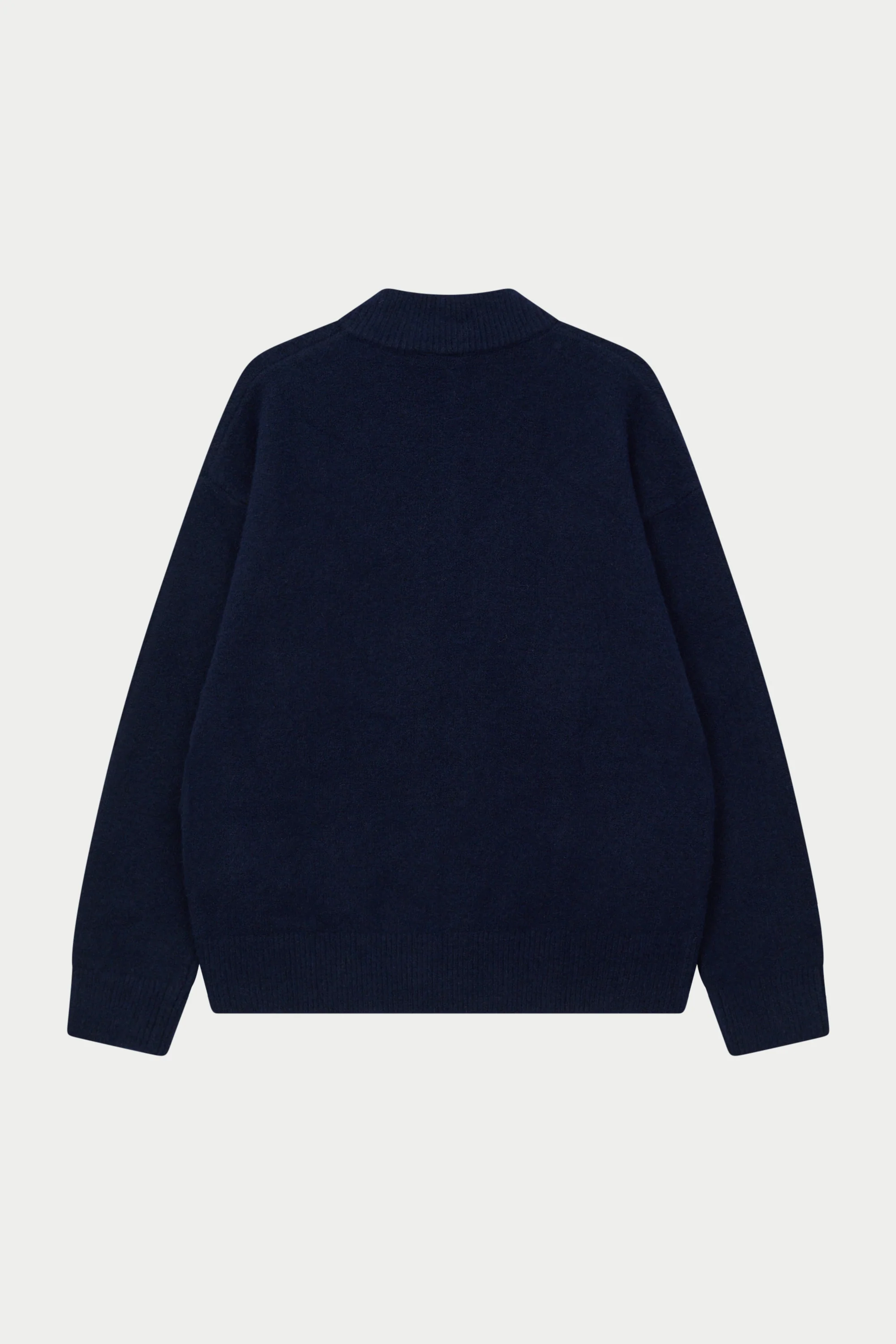MONOGRAM FLUFFY KNIT ZIP THROUGH - NAVY - Image 8