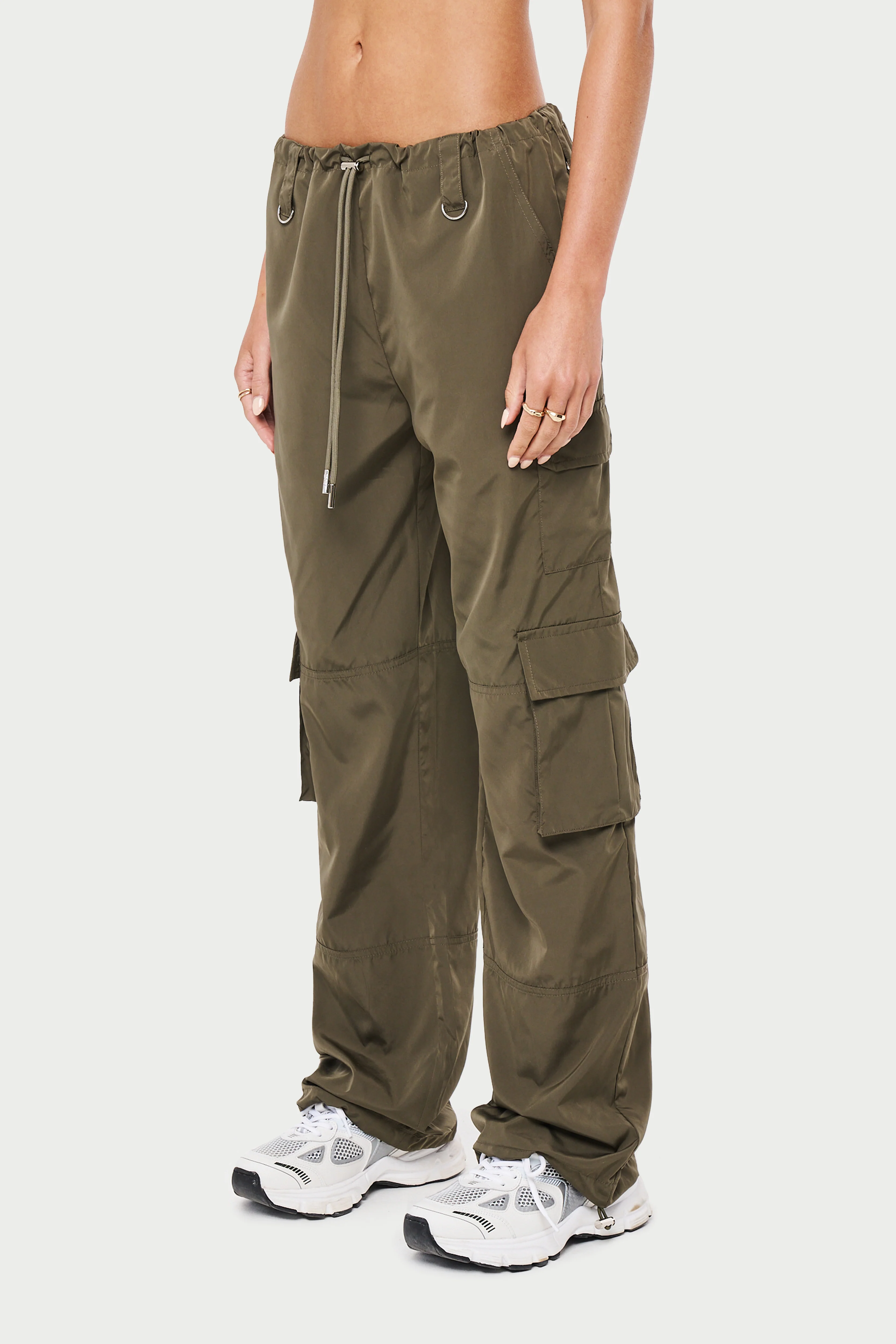 MULTI POCKET OVERSIZED CARGOS - KHAKI - Image 2