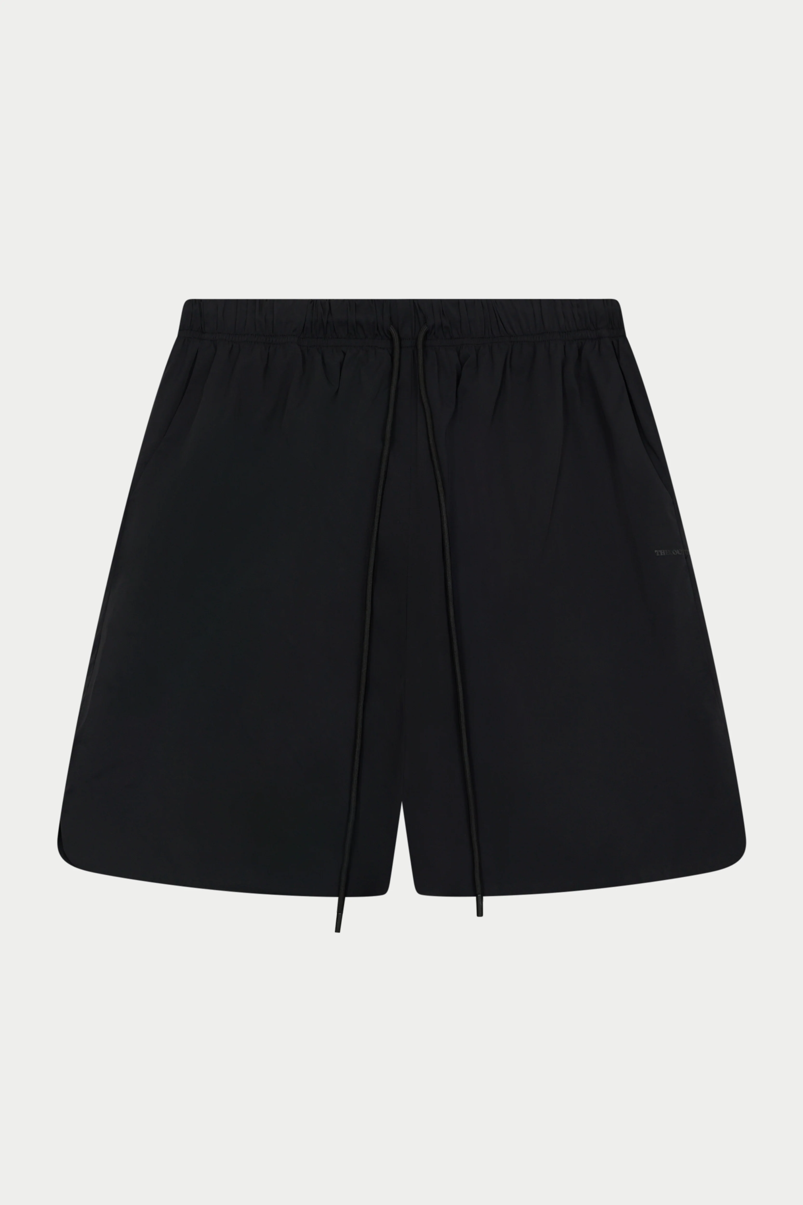 NYLON DRAWCORD SHORTS - BLACK