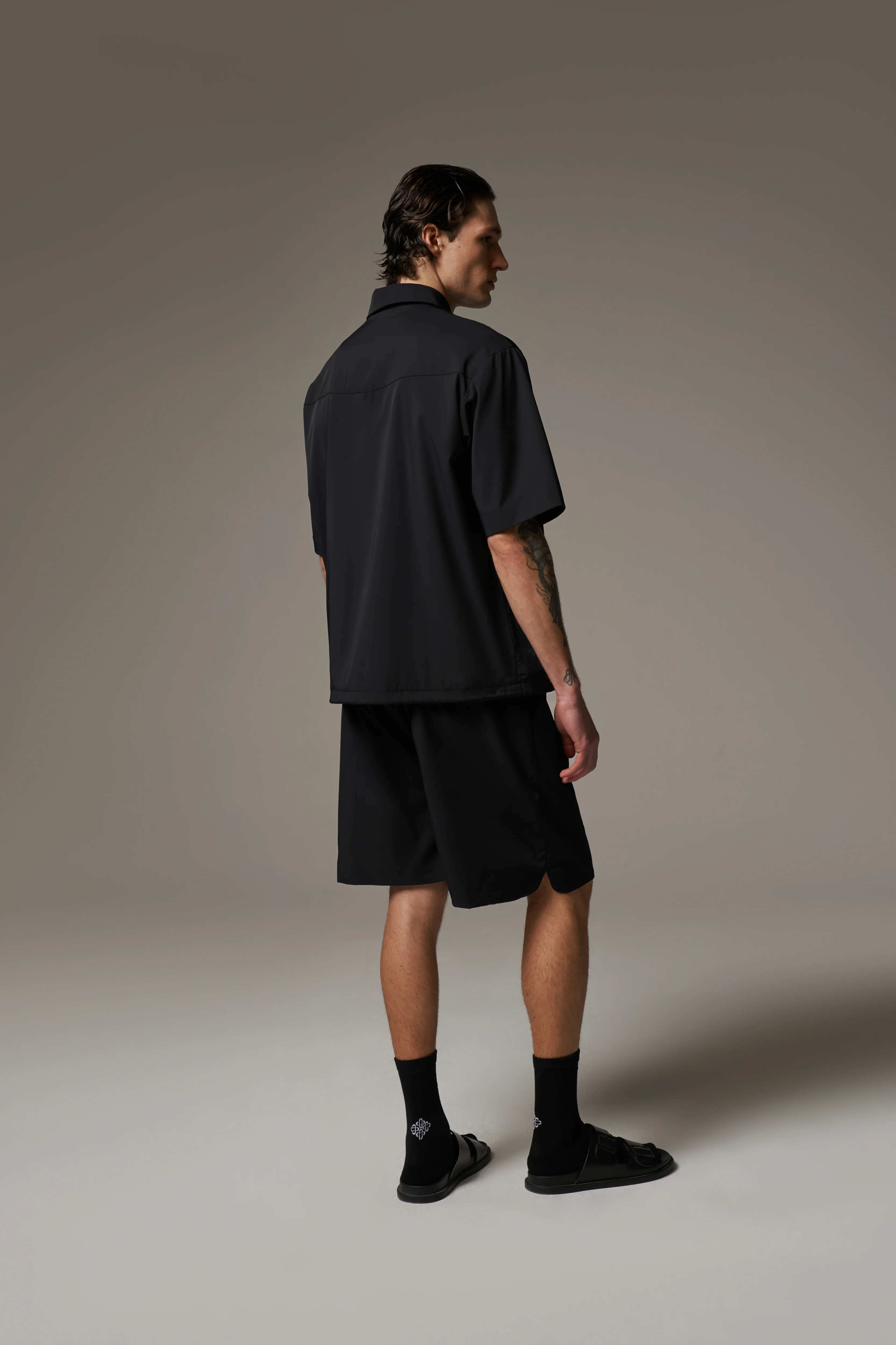 NYLON DRAWCORD SHORTS - BLACK - Image 8