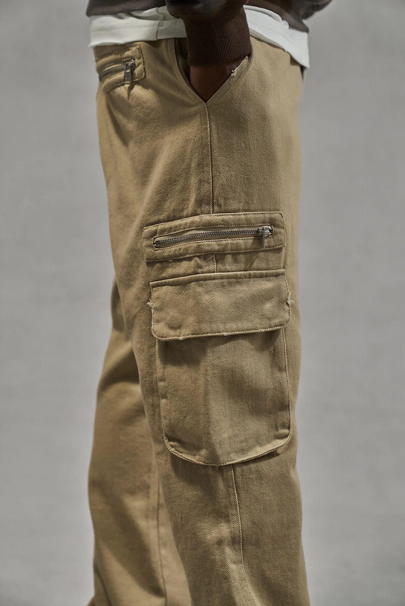 PATCH POCKET TWILL CARGOS - BEIGE - Image 5
