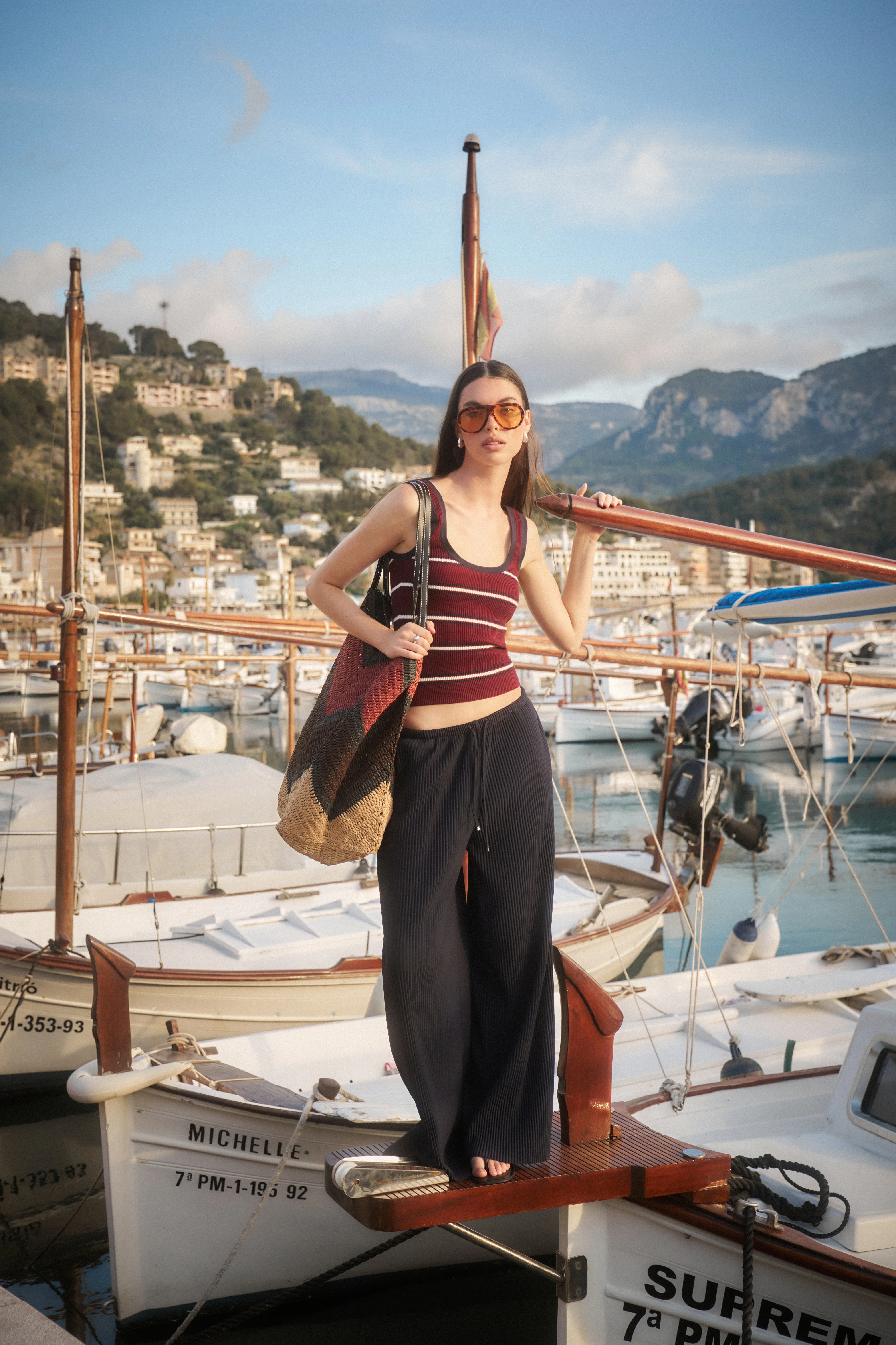 PLISSE TROUSERS - NAVY - Image 10