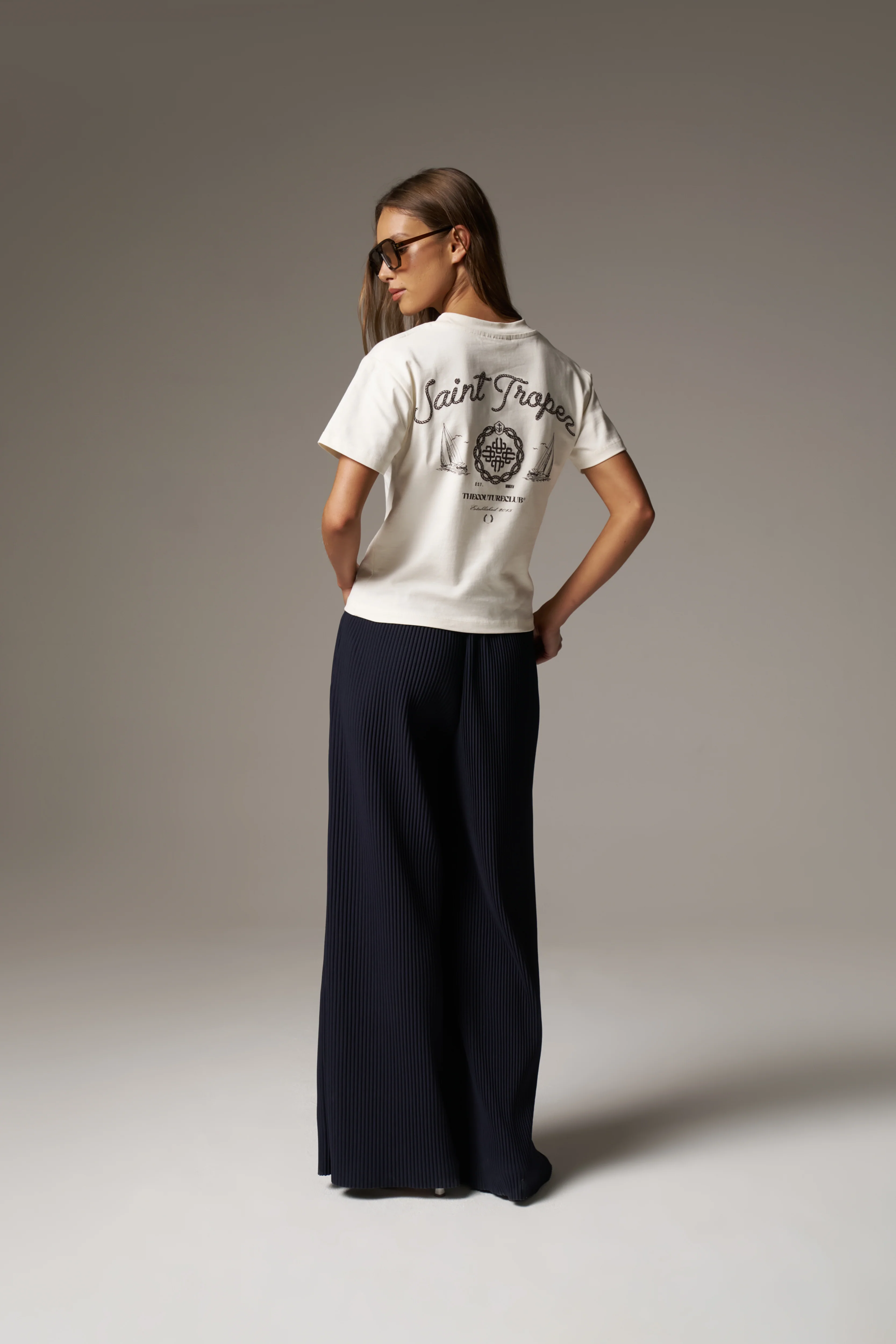 PLISSE TROUSERS - NAVY - Image 7