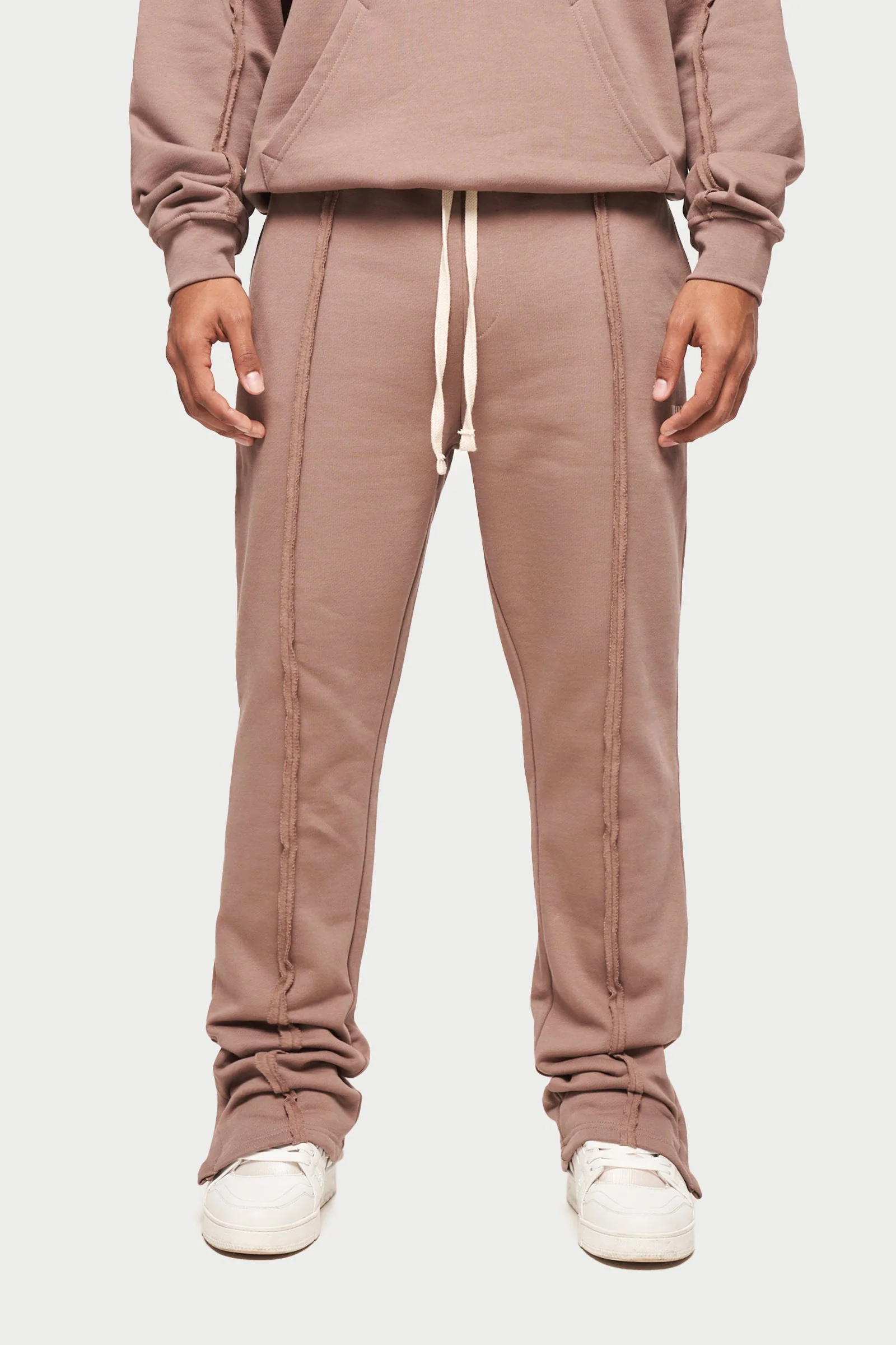 RAW SEAM STRAIGHT LEG JOGGERS - MOCHA - Image 7