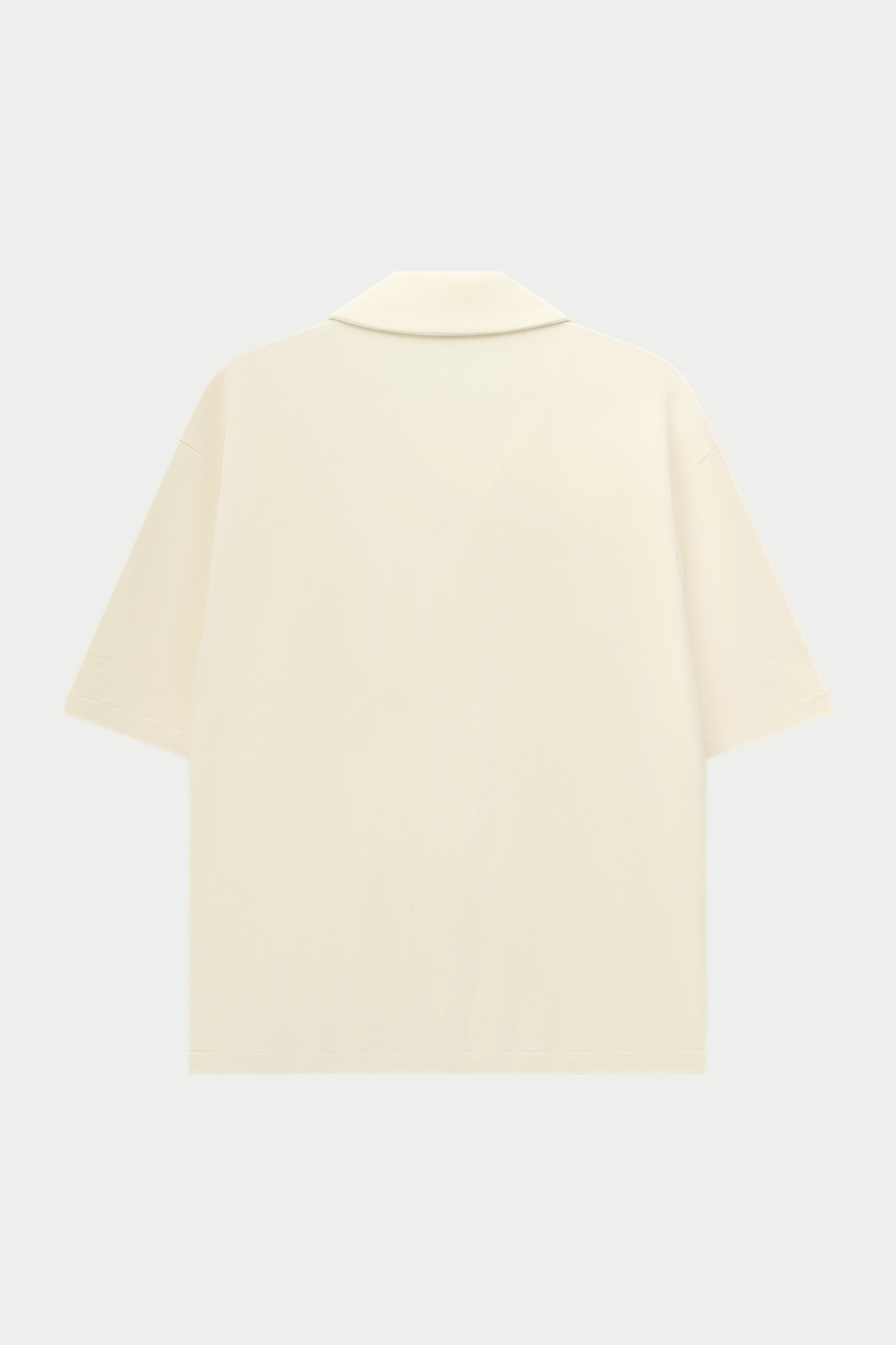 RIB BUTTON THROUGH SHIRT - OFF WHITE - Image 13