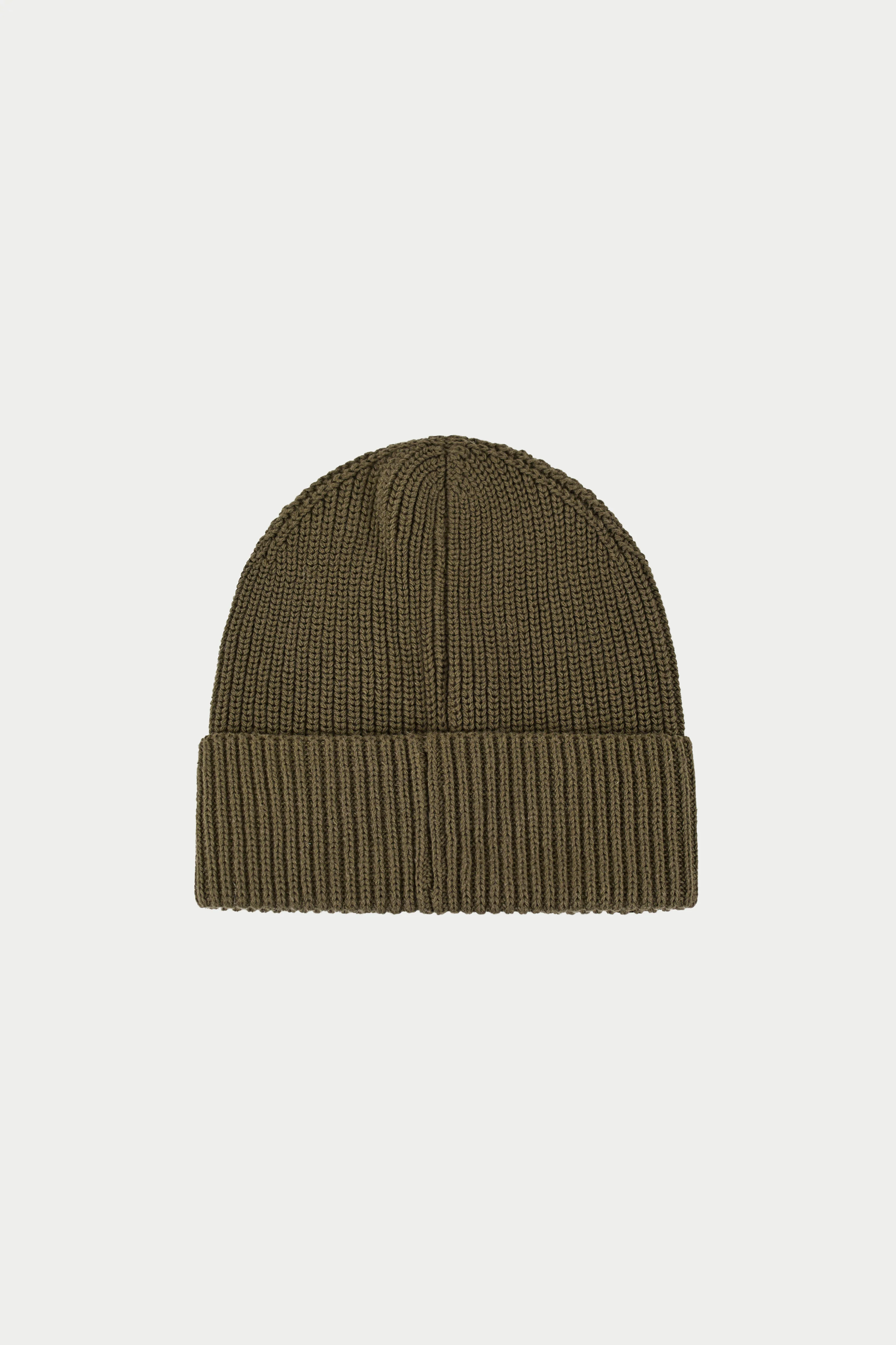 RIBBED EMBLEM BEANIE - KHAKI - Image 3