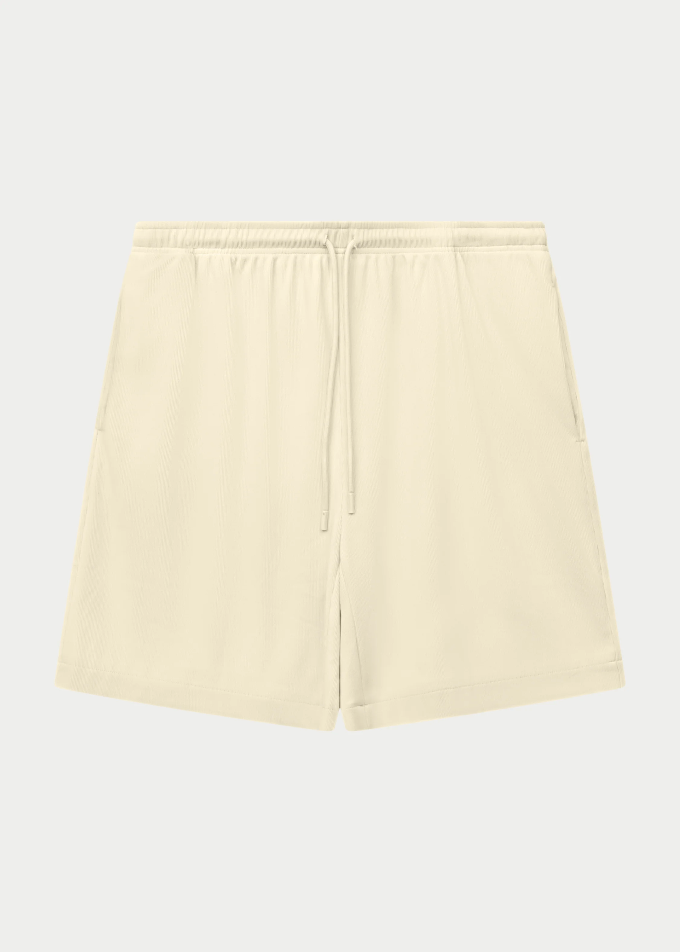 RIBBED SHORTS - OFF WHITE