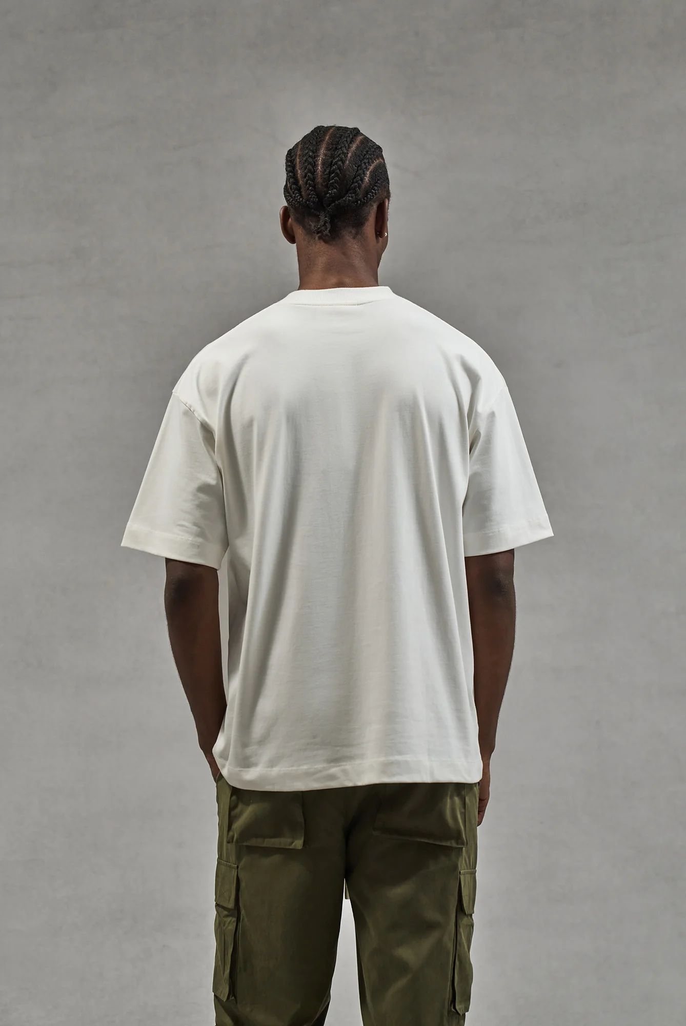 SCRIPT EMBROIDERED T-SHIRT - OFF WHITE - Image 5