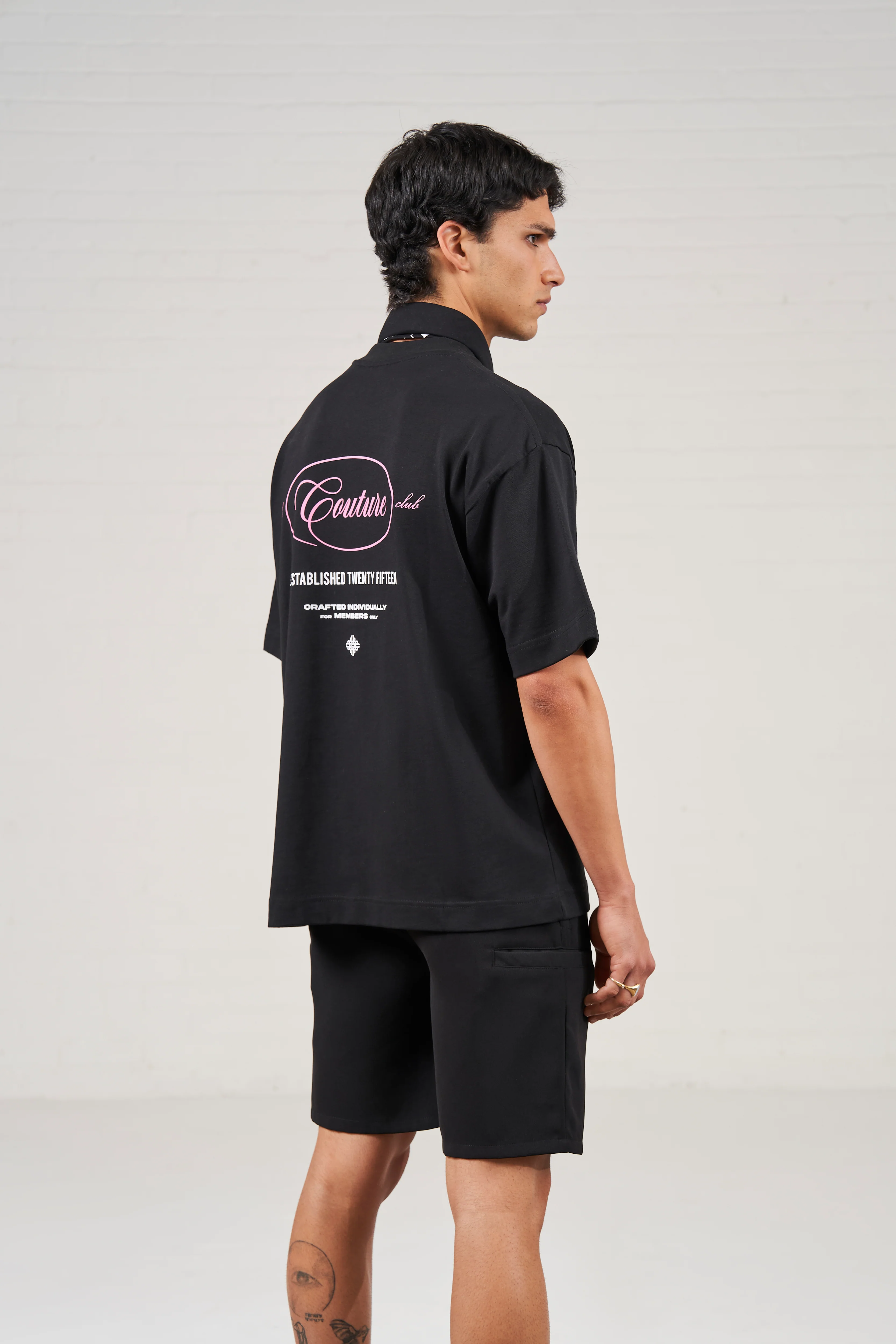 SCRIPT MULTI GRAPHIC MEMBERS ONLY T-SHIRT - BLACK - Image 4