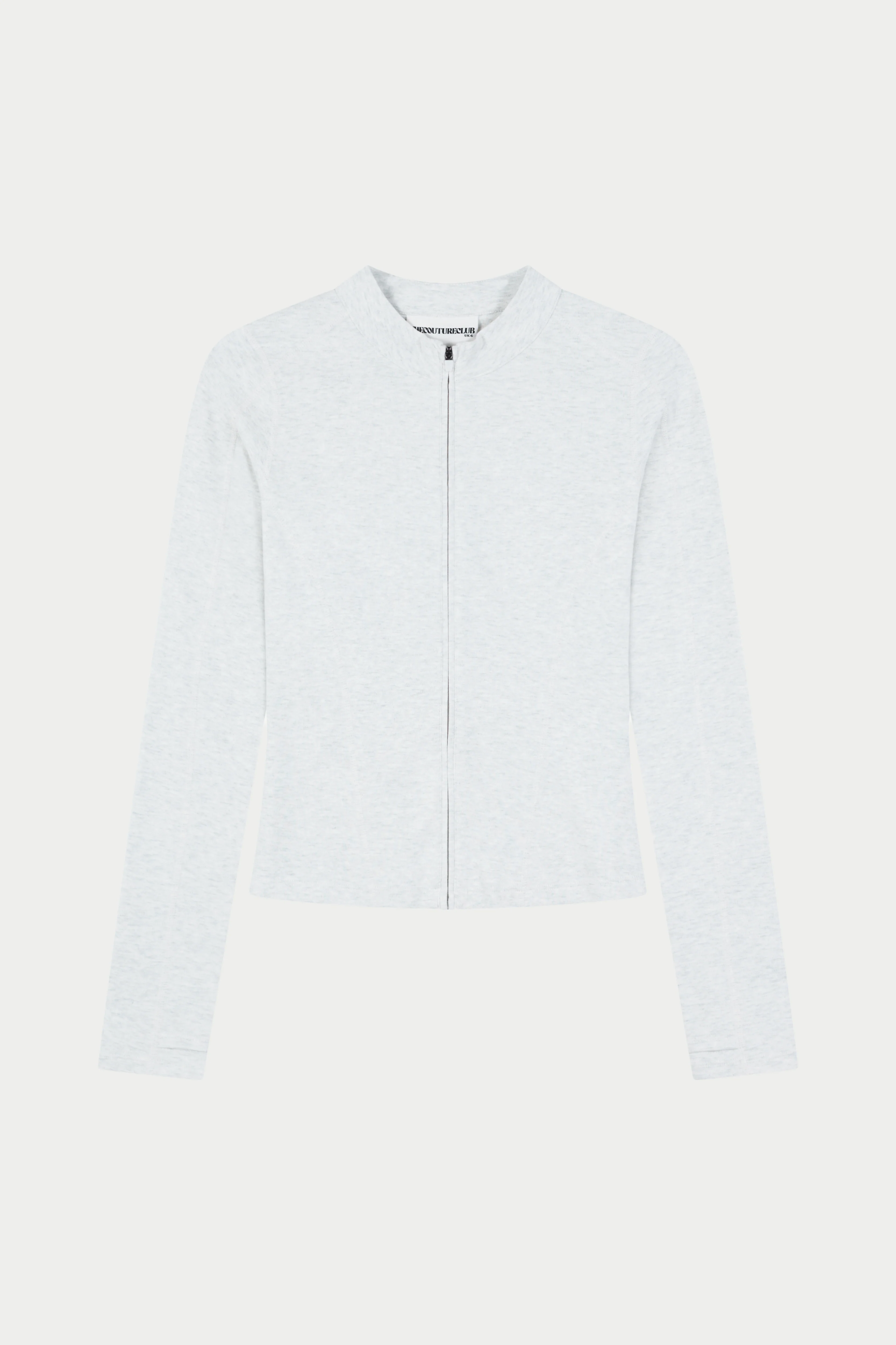 SCULPT SOFT TOUCH LONG SLEEVE ZIP THROUGH - GREY MARL