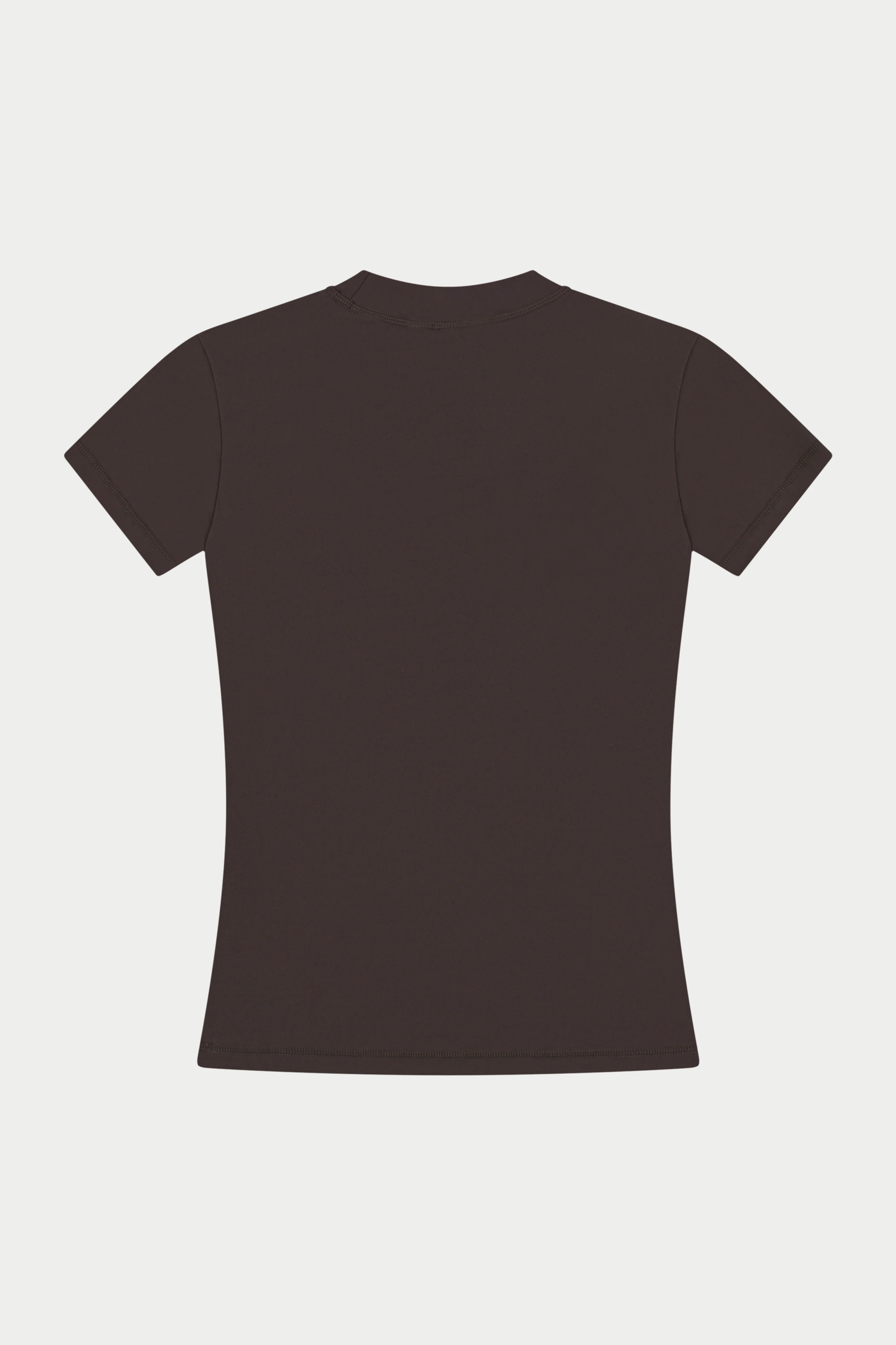SCULPTING STRETCH EMBLEM BABY TEE - CHOCOLATE - Image 9