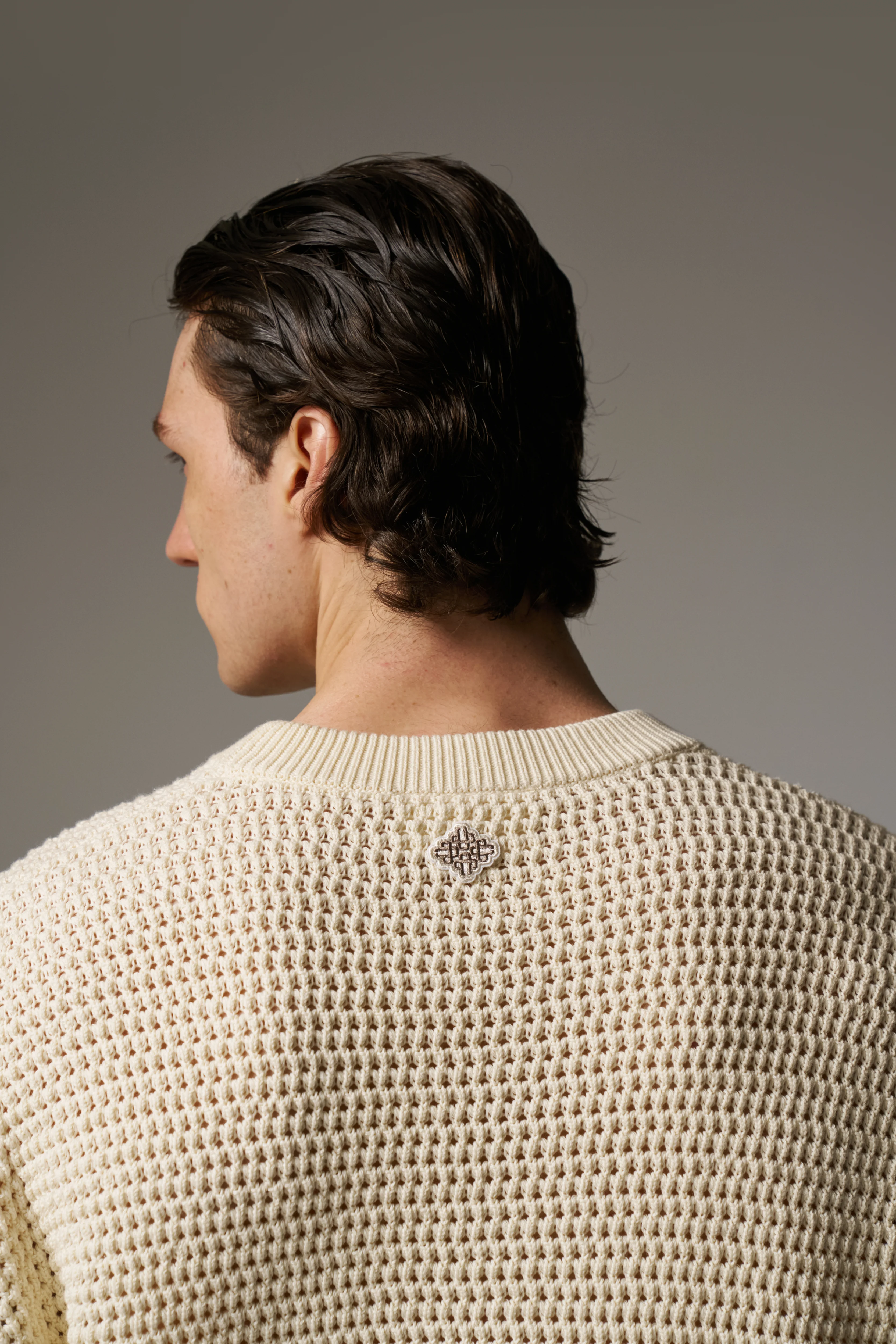 STRIPE CROCHET KNIT VEST - OFF WHITE - Image 5