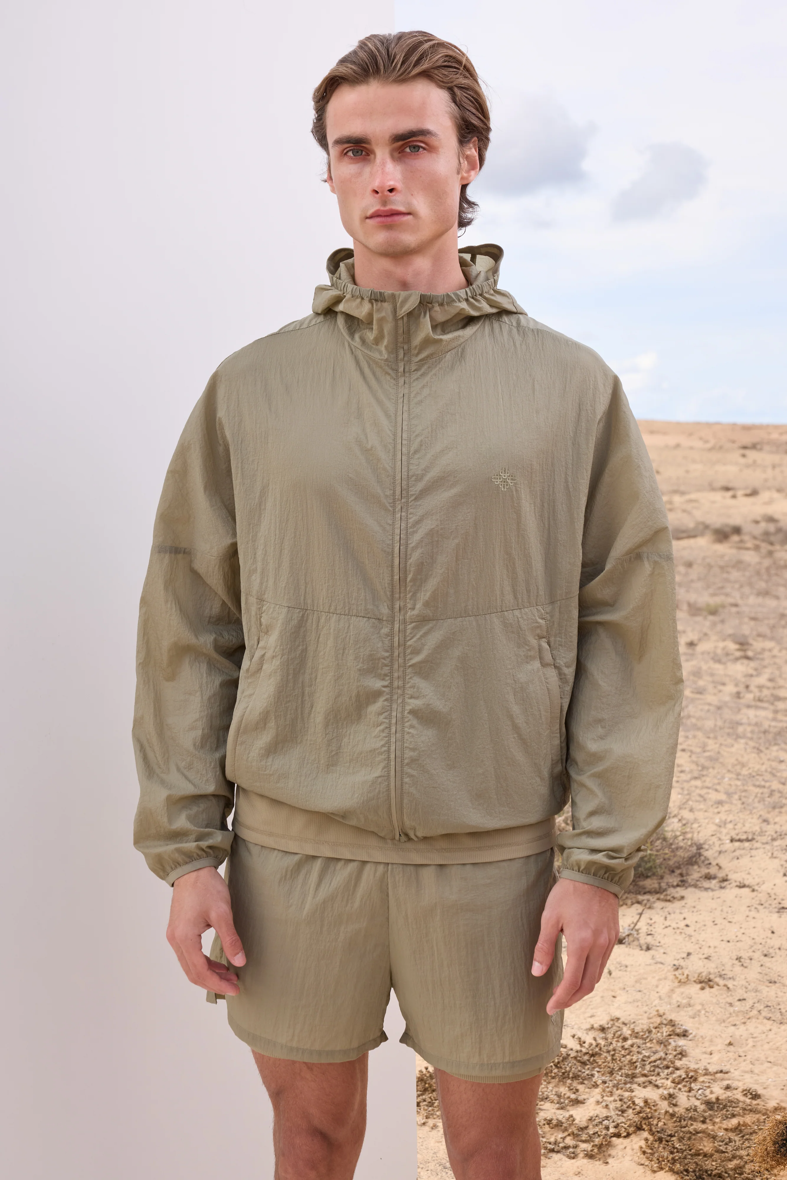 TRANSLUCENT WINDBREAKER - KHAKI - Image 2