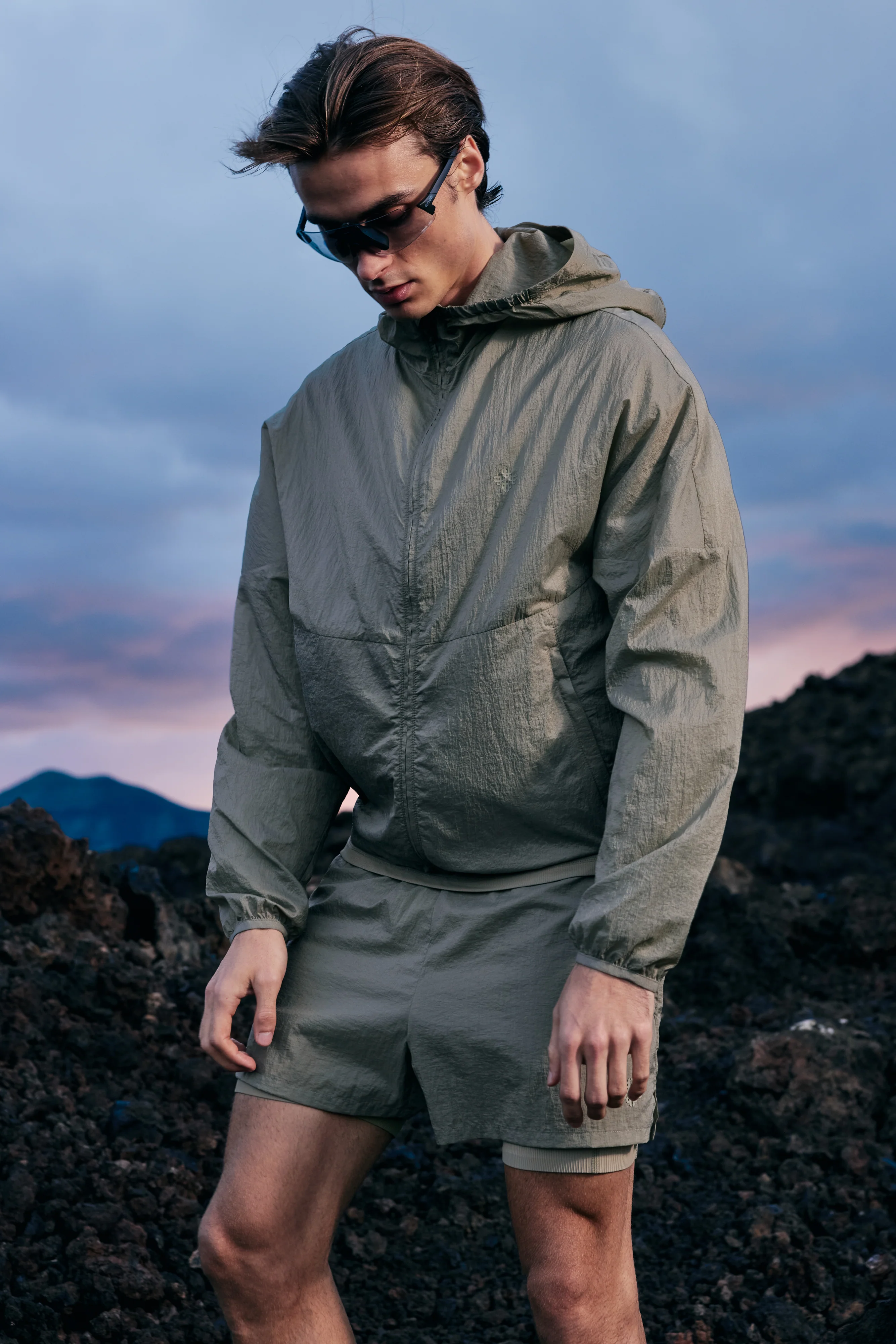 TRANSLUCENT WINDBREAKER - KHAKI - Image 3
