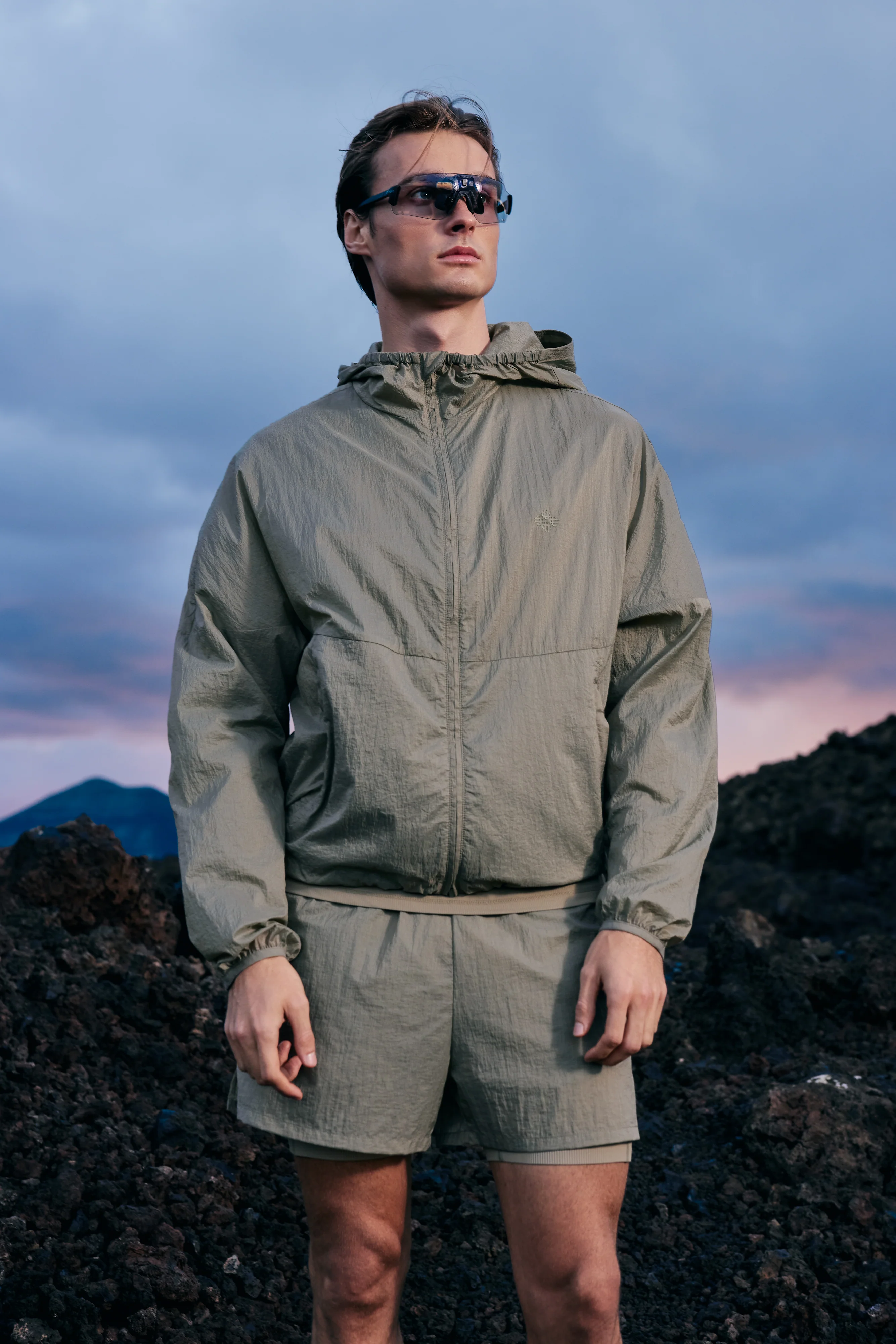 TRANSLUCENT WINDBREAKER - KHAKI - Image 6
