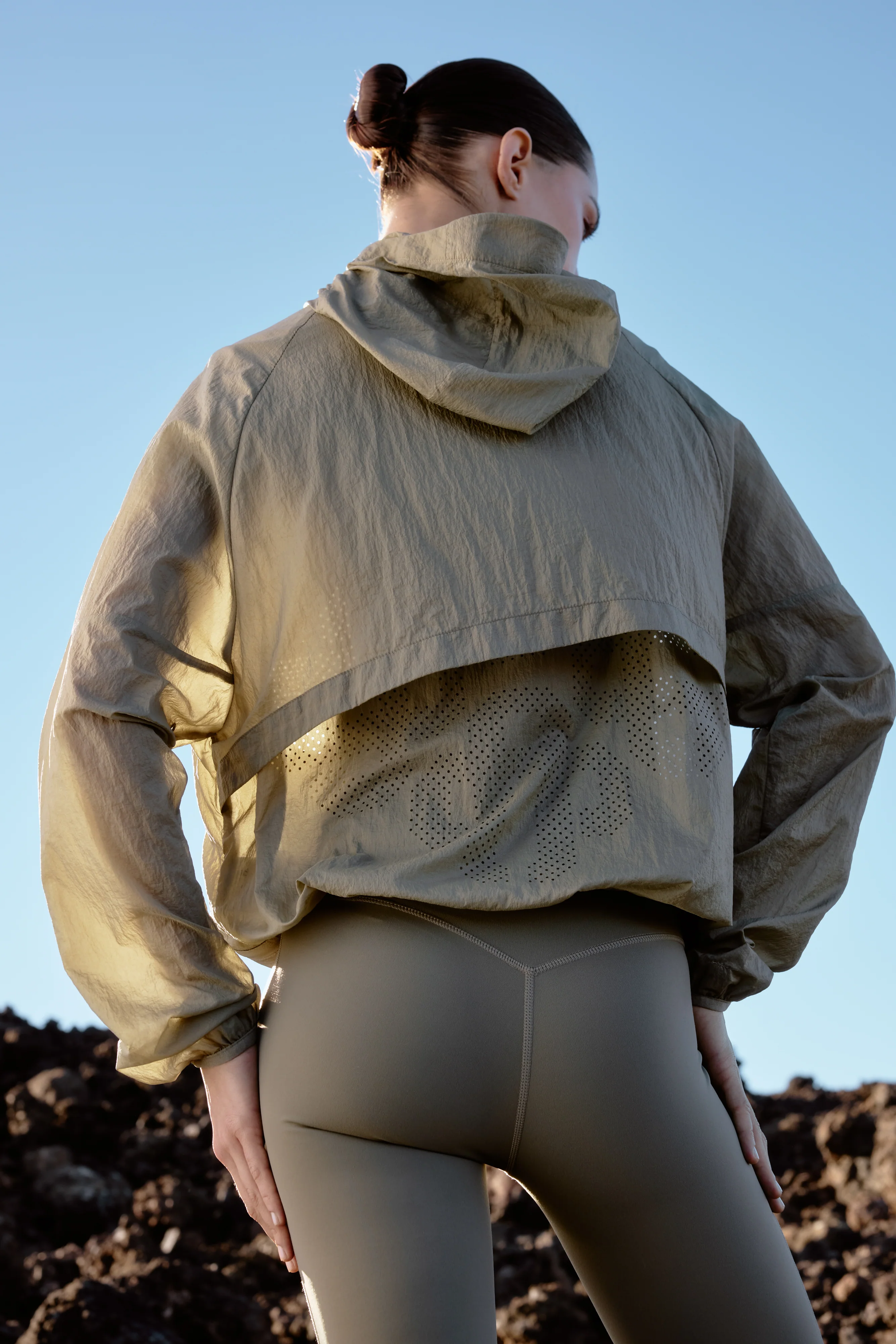 TRANSLUCENT WINDBREAKER - KHAKI - Image 8
