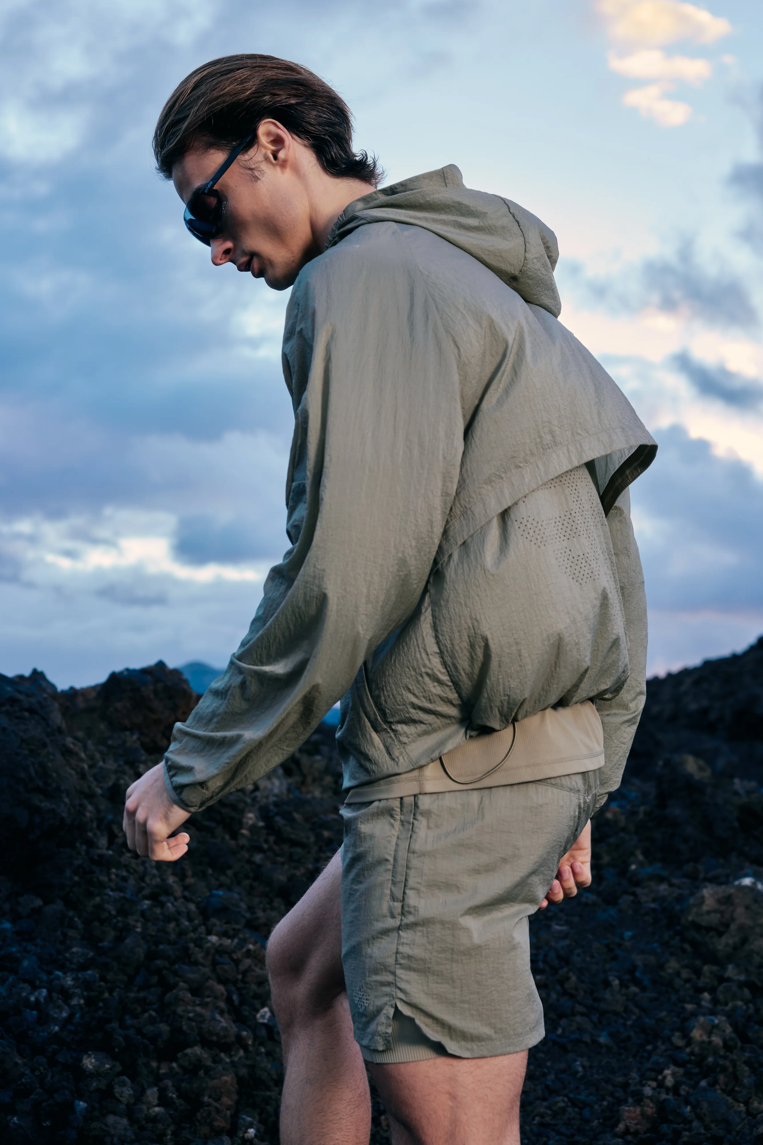TRANSLUCENT WINDBREAKER - KHAKI - Image 9