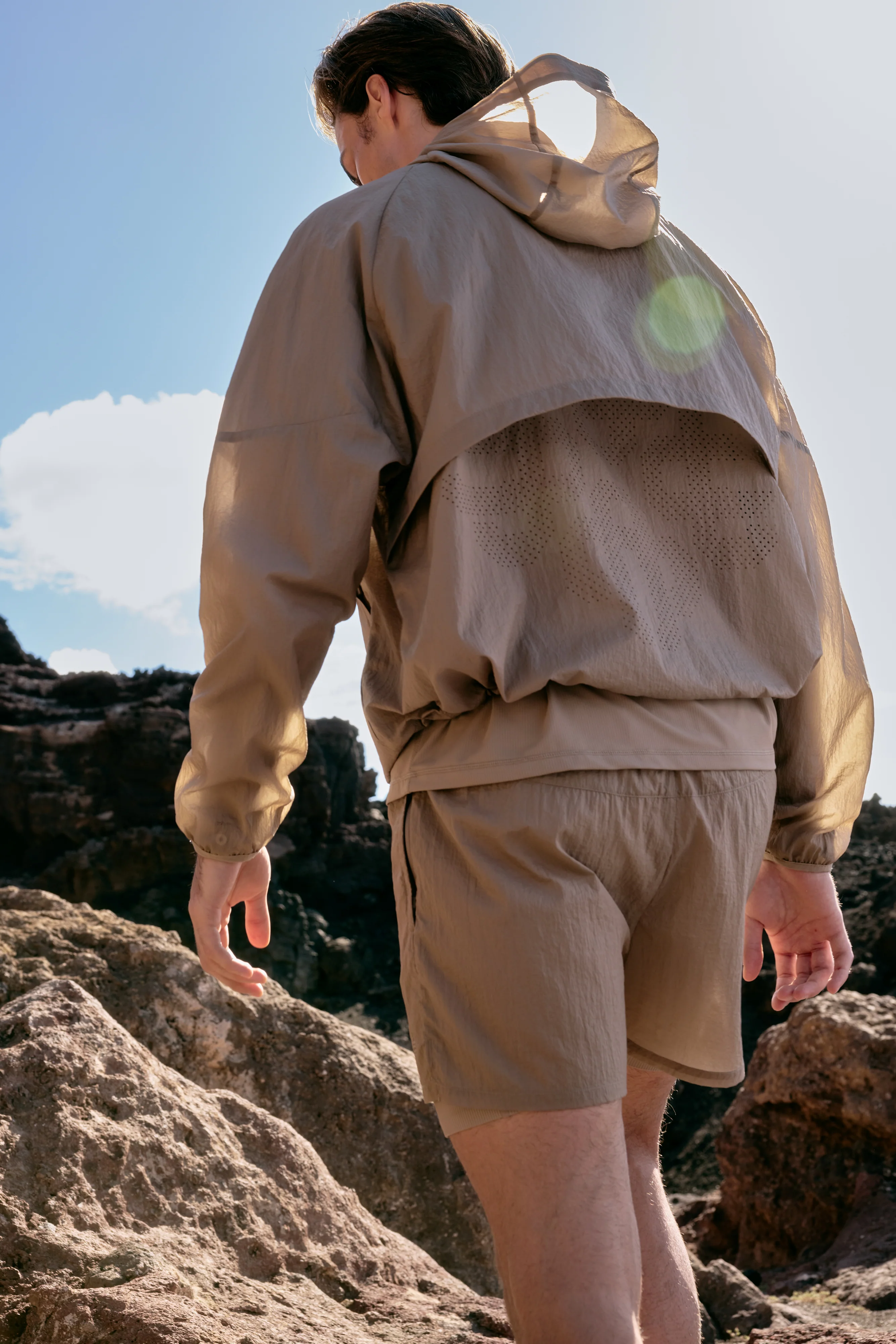 TRANSLUCENT WINDBREAKER - SAND - Image 8