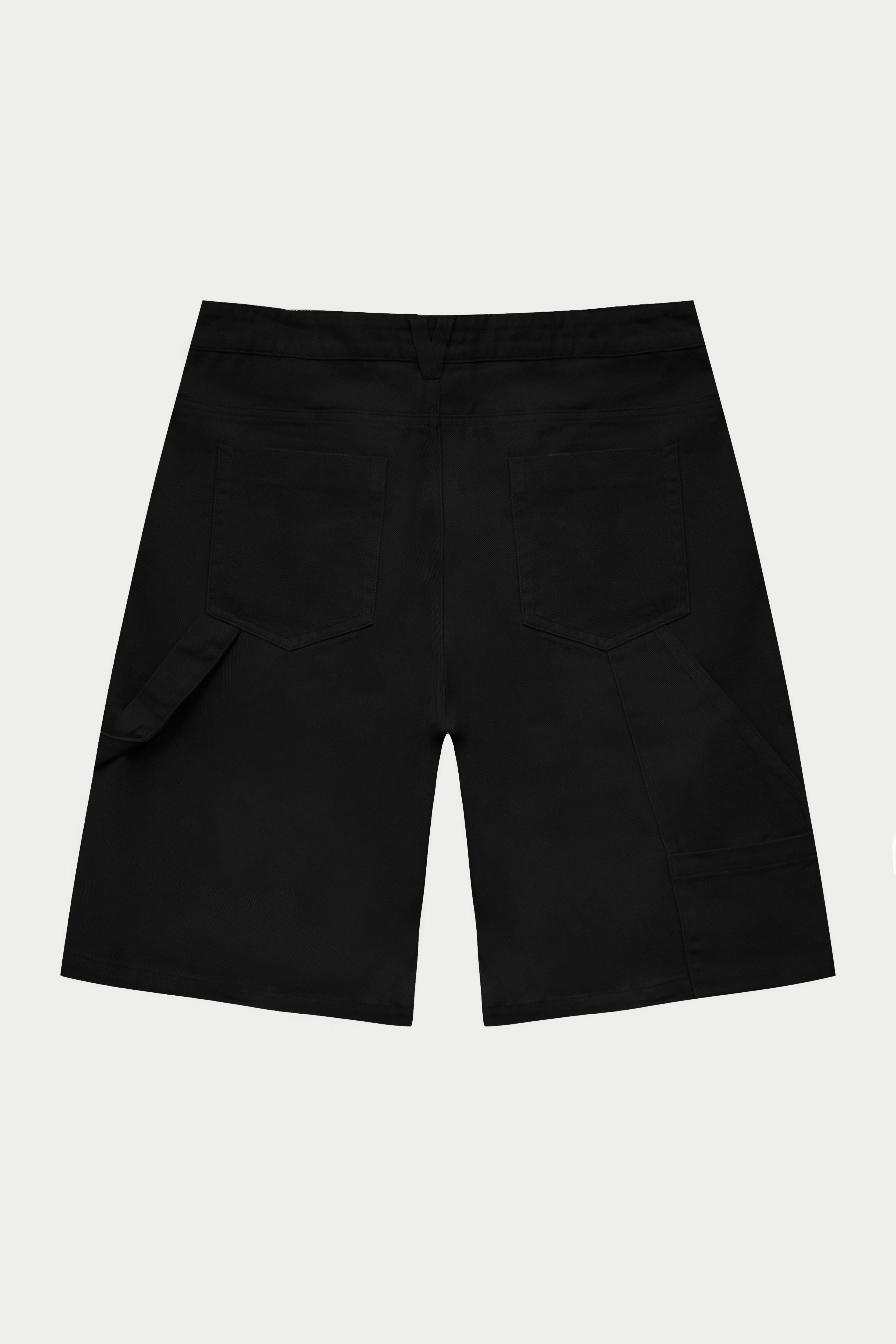 TWILL CARPENTER SHORTS - BLACK - Image 9
