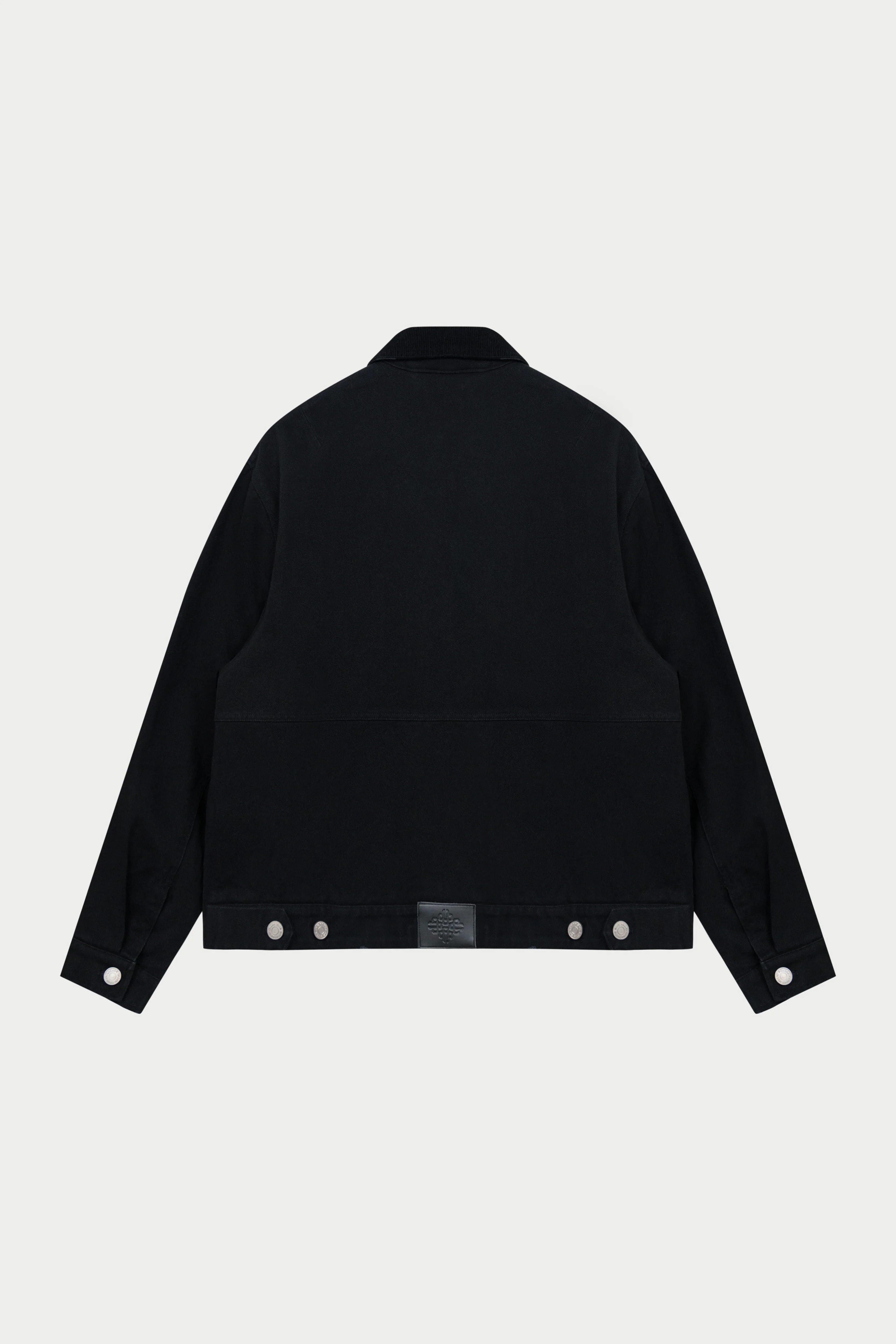 TWILL CONTRAST COLLAR JACKET - WASHED BLACK - Image 11