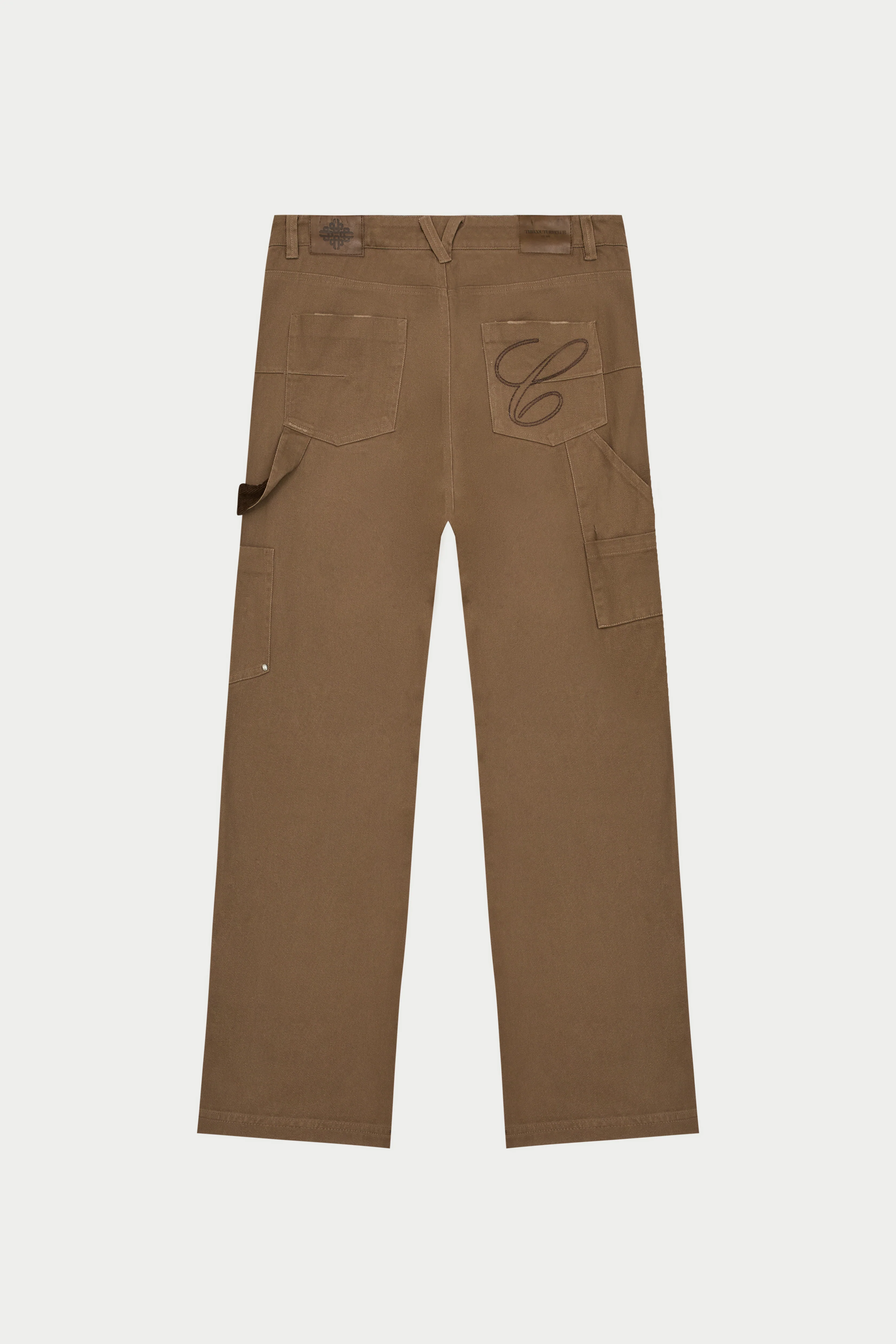 TWILL DOUBLE PATCH TROUSER - WASHED BROWN - Image 12