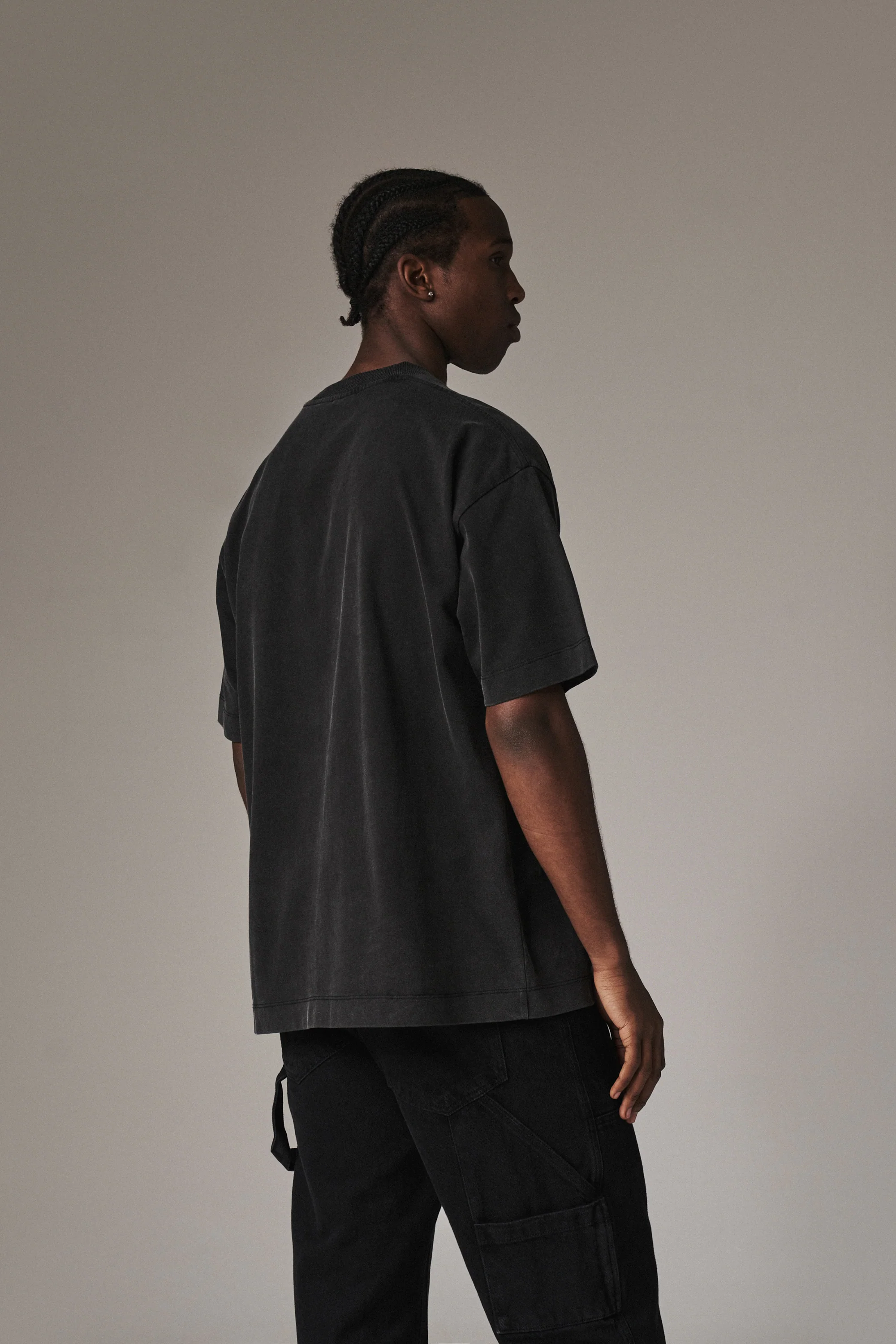 SUPER HEAVYWEIGHT BLANK T-SHIRT - WASHED BLACK - Image 6