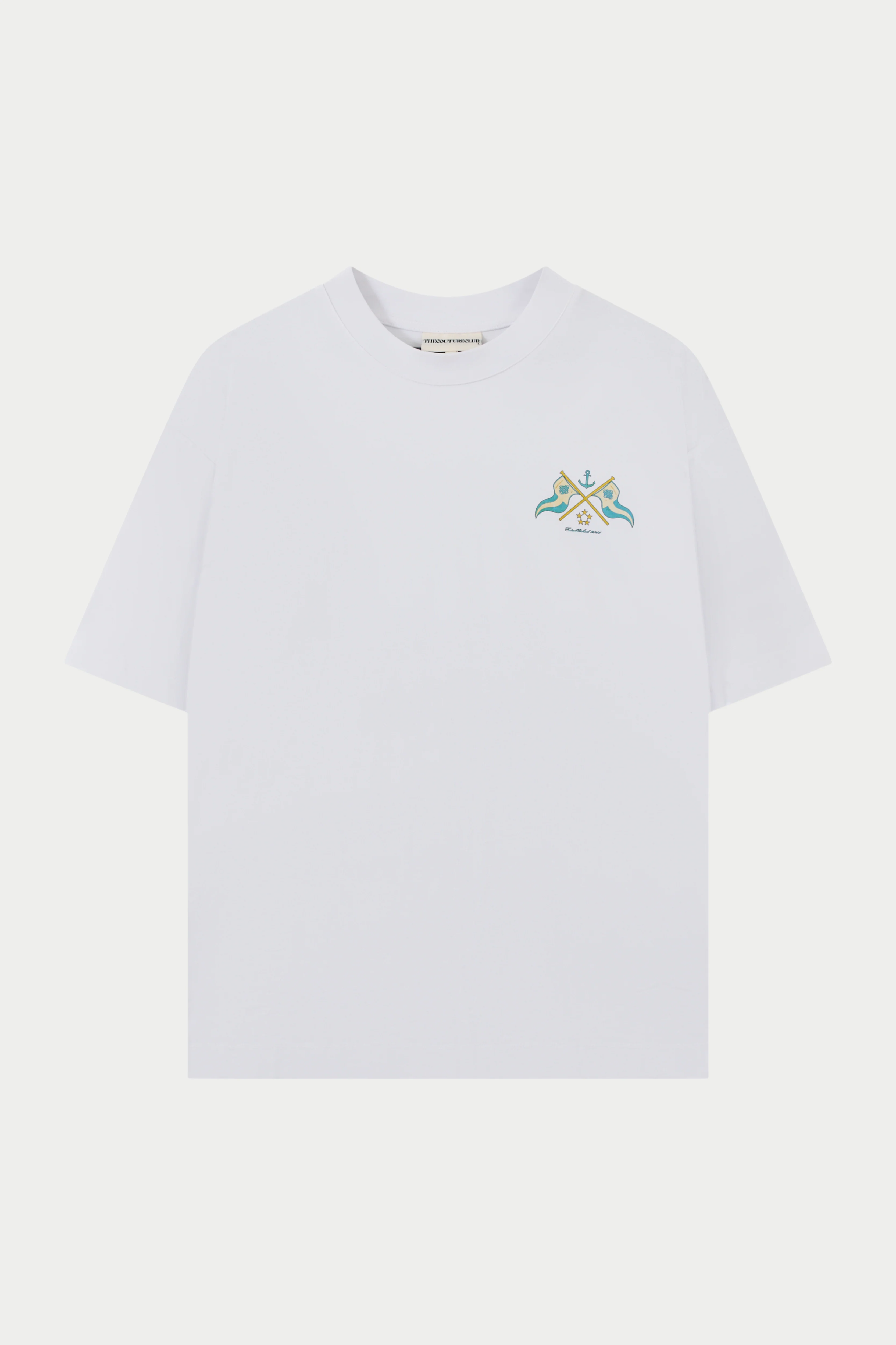 WATERCOLOUR YACHT CLUB PRINTED T-SHIRT - WHITE - Image 7