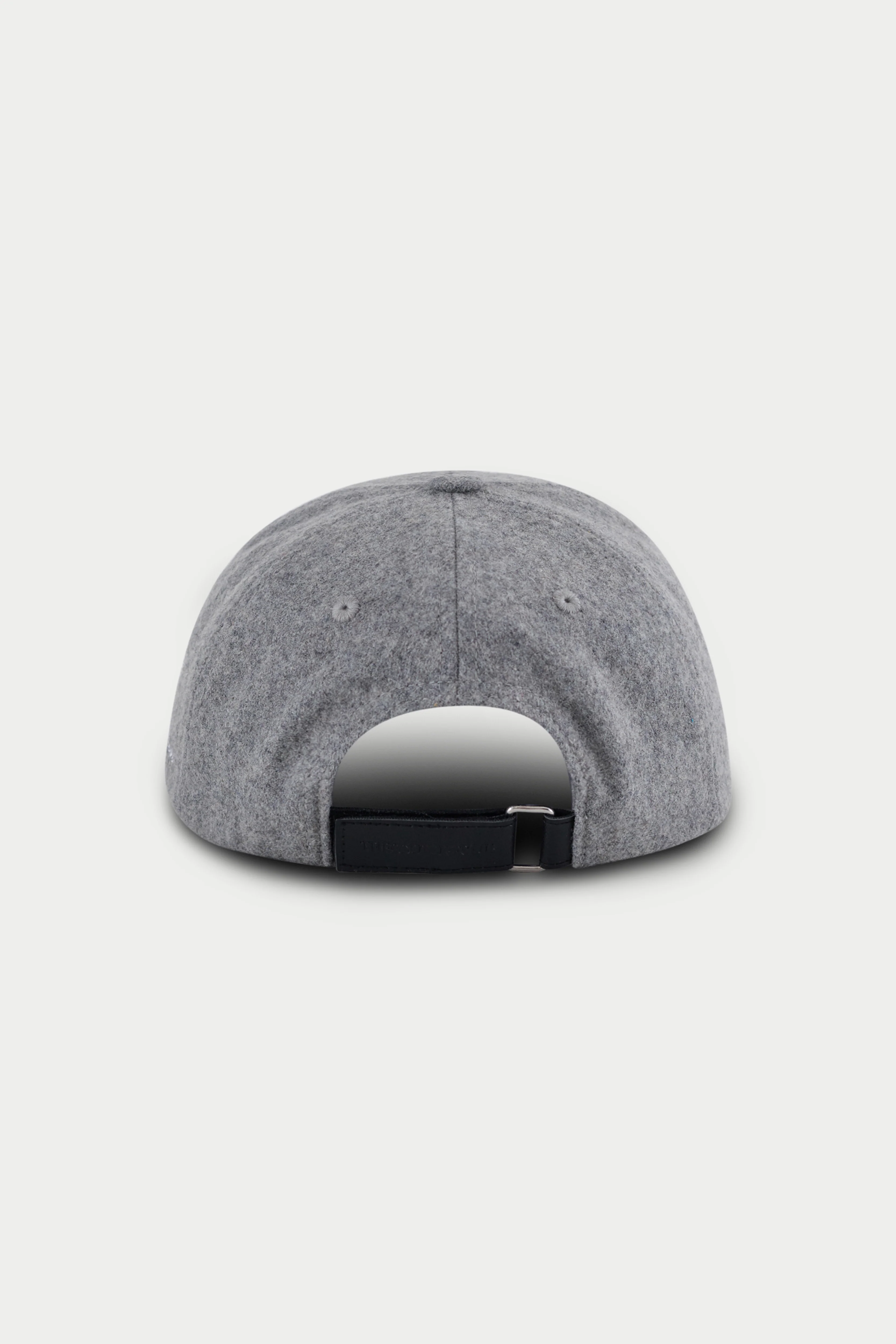 WOOL SCRIPT EMBROIDERED CAP - GREY - Image 5